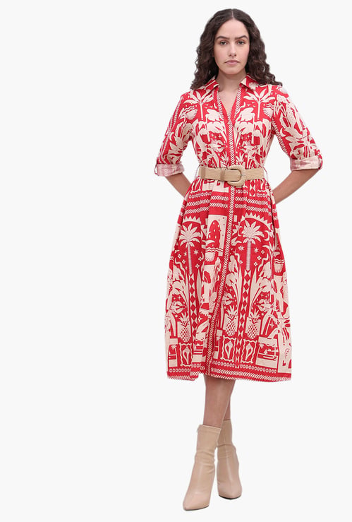 VERO MODA Floral Print Shirt Dress