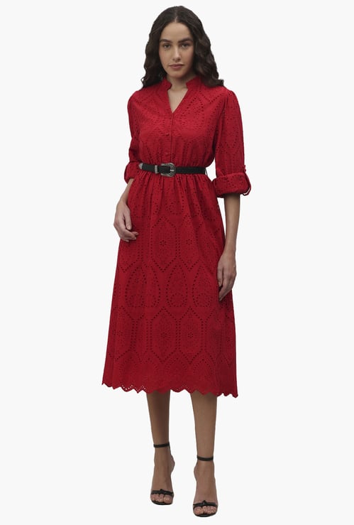 VERO MODA Schiffli A-Line Dress