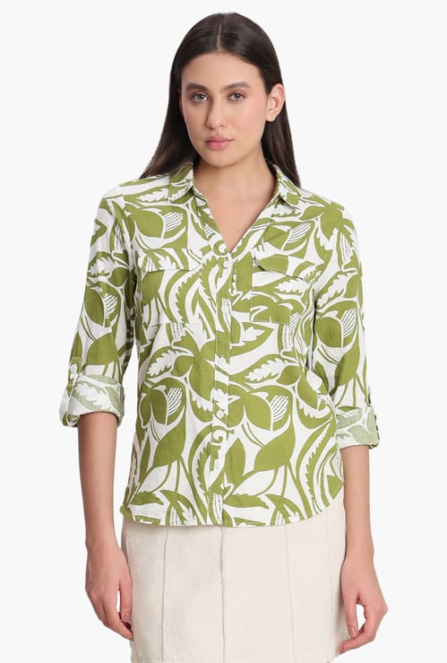 VERO MODA Tropical Print Shirt