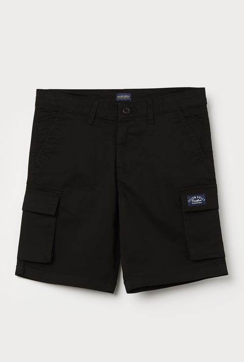 ALLEN SOLLY Boys Solid Cargo Shorts