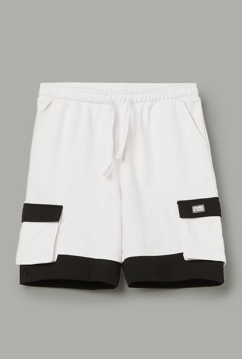 ALLEN SOLLY Boys Solid Cargo Shorts