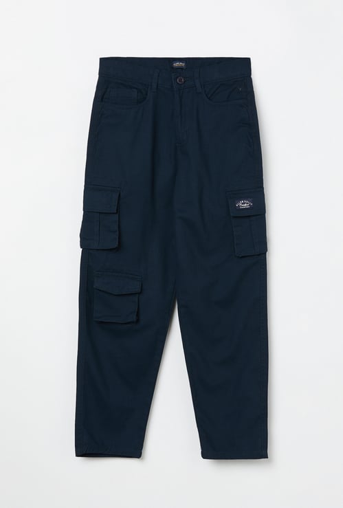 ALLEN SOLLY Boys Solid Cargos