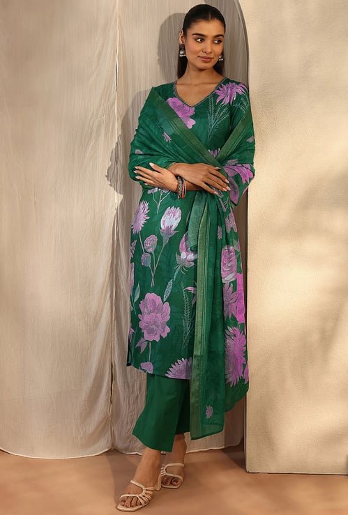 LIBAS Floral Print Kurta Set