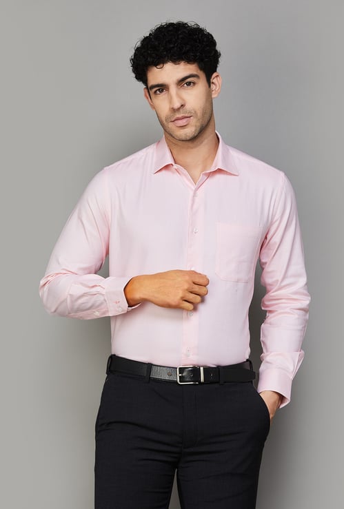 PARK AVENUE Textured Regular Fit Formal Shirt