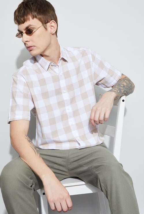 FAME FOREVER Checked Smart Fit Shirt