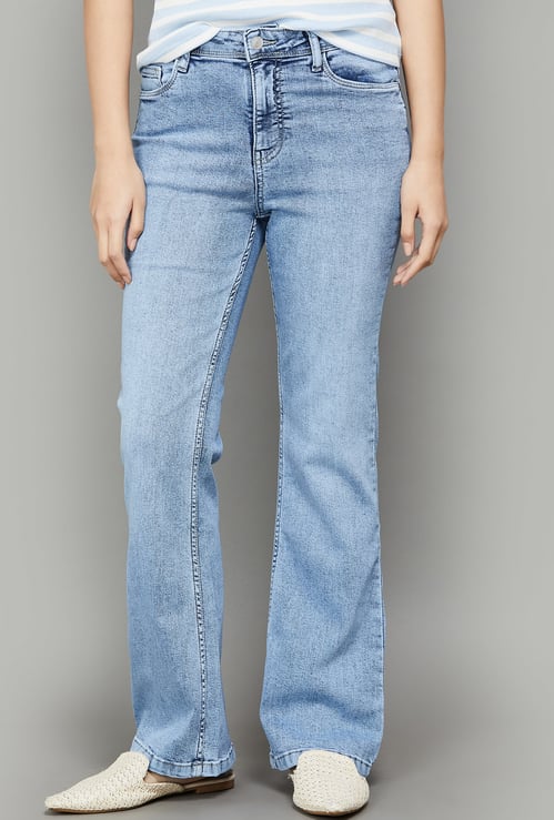 KRAUS Solid Flared Jeans