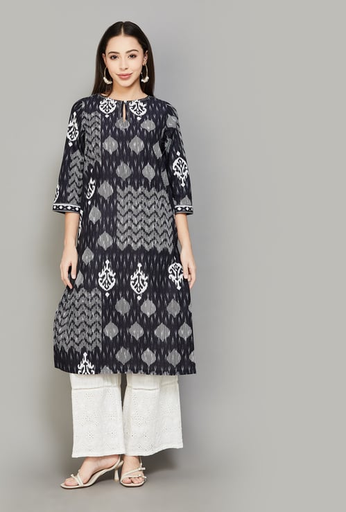 BIBA Ethnic Motif Straight Kurta