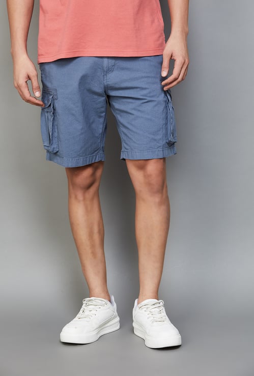 LP JEANS Solid Cargo Shorts