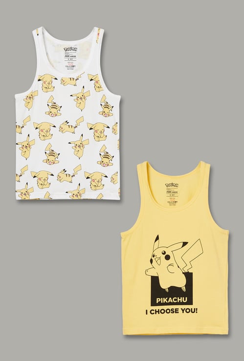 FAME FOREVER Boys Printed Vests - Pack of 2