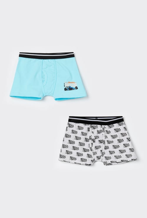 FAME FOREVER Boys Printed Trunks - Pack of 2