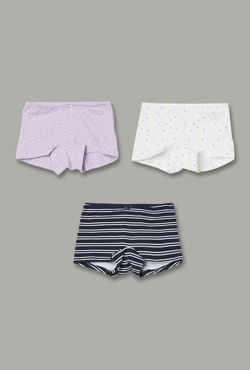 FAME FOREVER Girls Printed Boyshorts Panties - Pack of 3