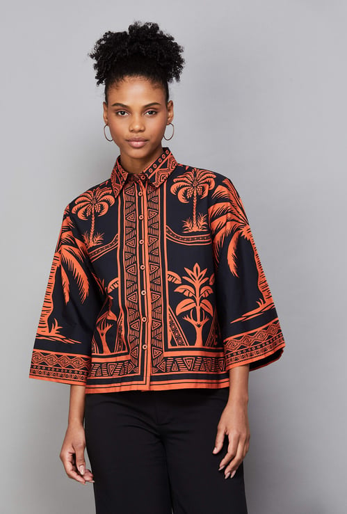 VERO MODA Tropical Print Shirt