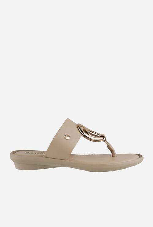 CATWALK Solid Open Toe Flats