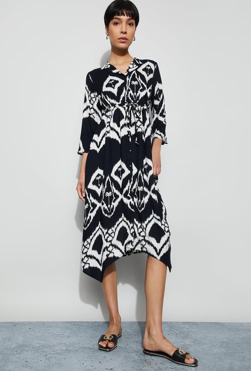 FAME FOREVER Printed Midi Dress