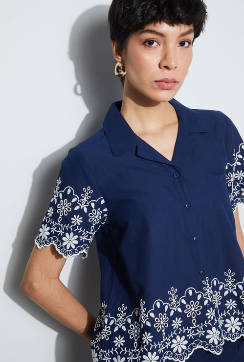 FAME FOREVER Embroidered Top