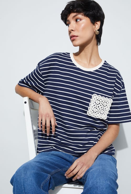 FAME FOREVER Striped T-shirt