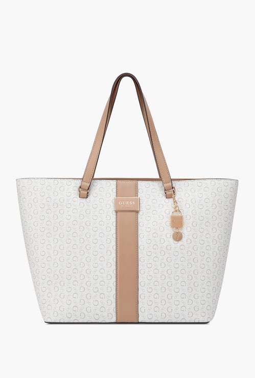 GUESS Monogram Print Shoulder Bag