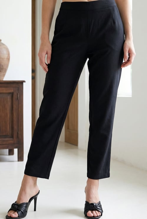 W Solid Straight Pants