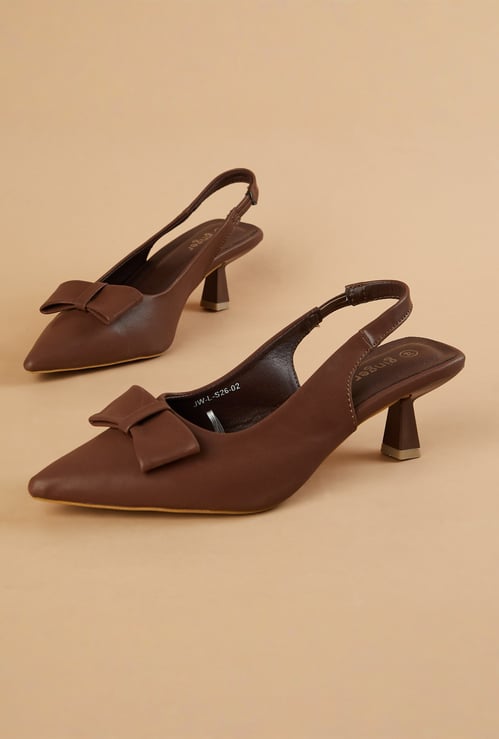 GINGER Bow Detail Cuban Heels