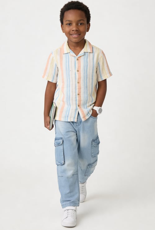 FAME FOREVER Boys Striped Shirt