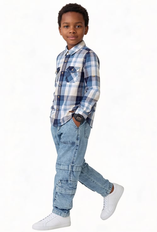 FAME FOREVER Boys Checked Shirt