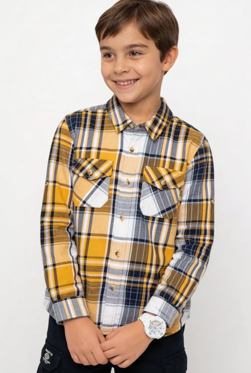 FAME FOREVER Boys Checked Shirt