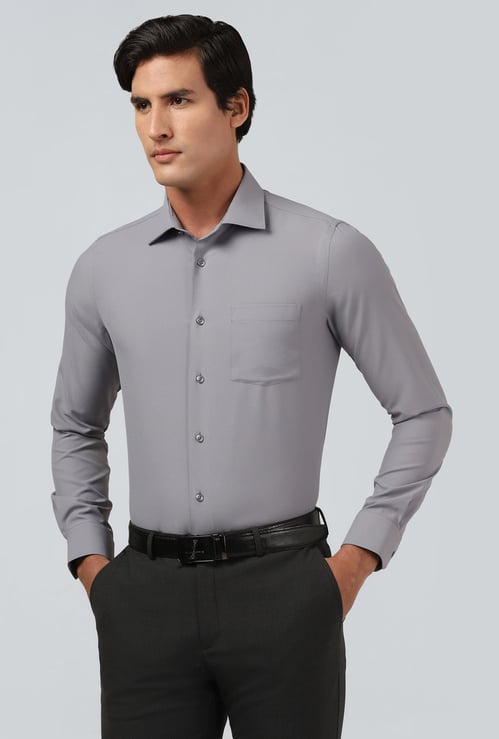 BLACKBERRYS Textured Slim Fit Formal Shirt