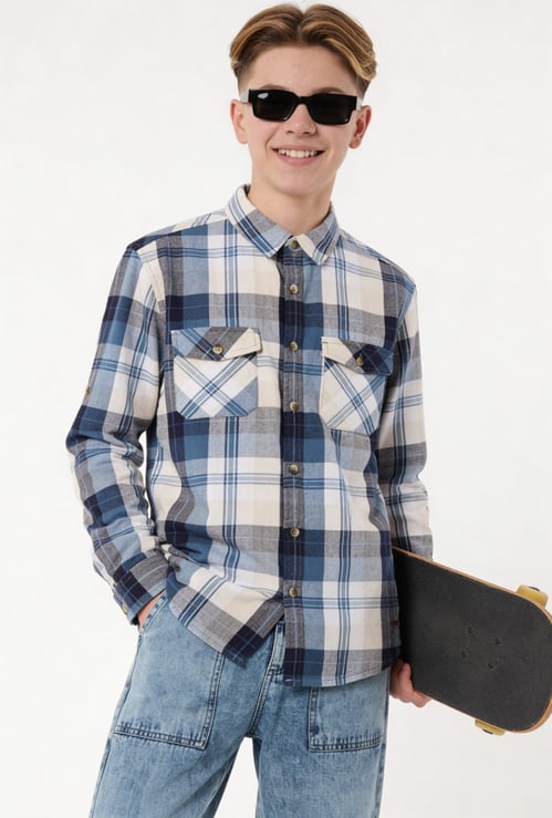 FAME FOREVER Boys Checked Shirt