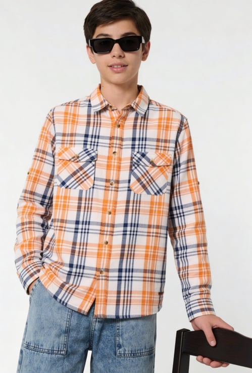 FAME FOREVER Boys Checked Shirts