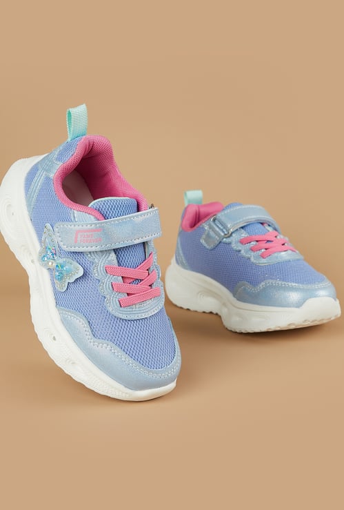 FAME FOREVER Girls Butterfly Appliqued Sneakers
