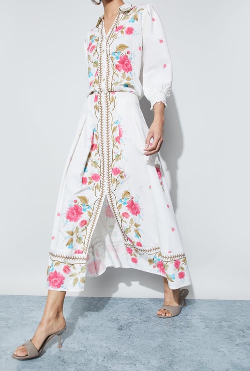 CODE Floral Print Skirt