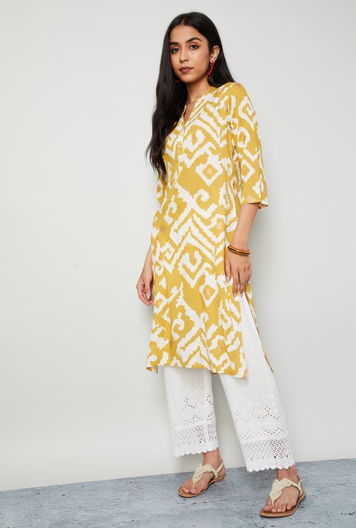 MELANGE Ethnic Print Straight Kurta