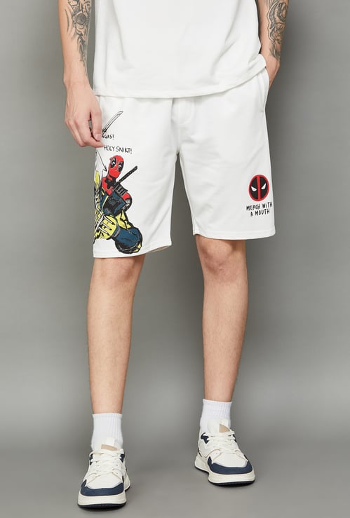 FREE AUTHORITY Deadpool Print Shorts