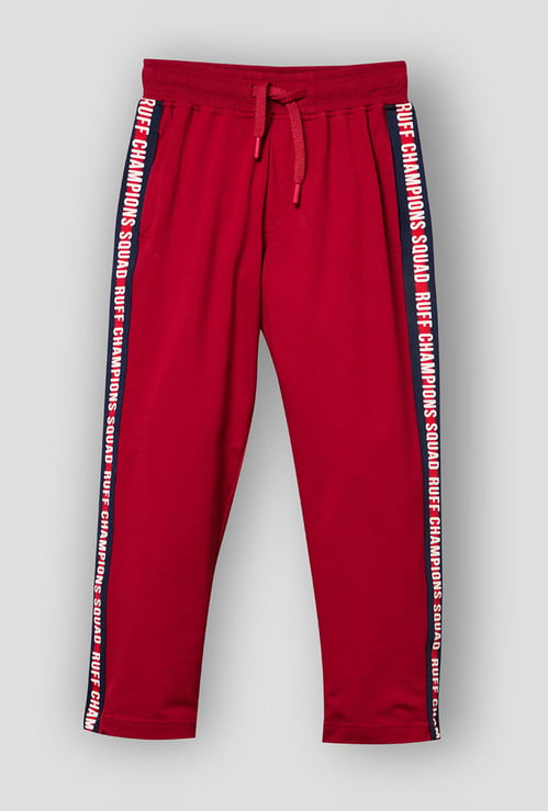 RUFF KIDS Boys Track Pants with Side Taping