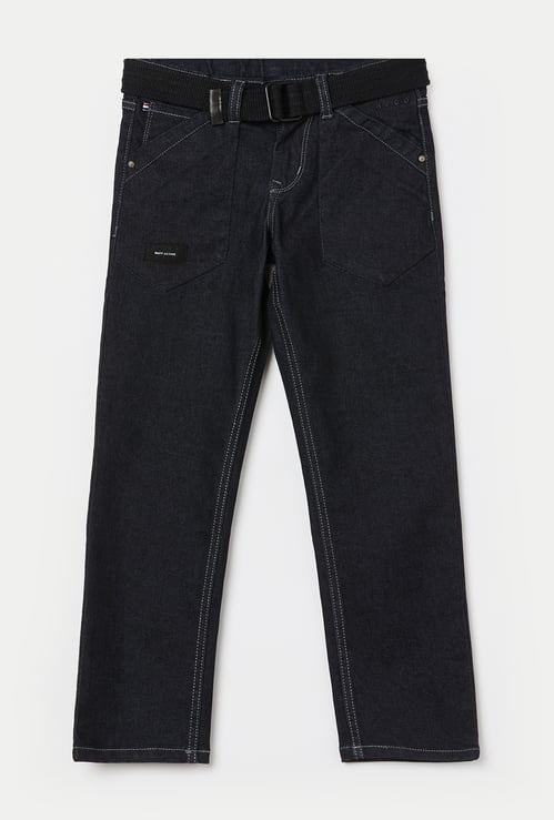 RUFF KIDS Boys Darkwashed Straight Fit Jeans