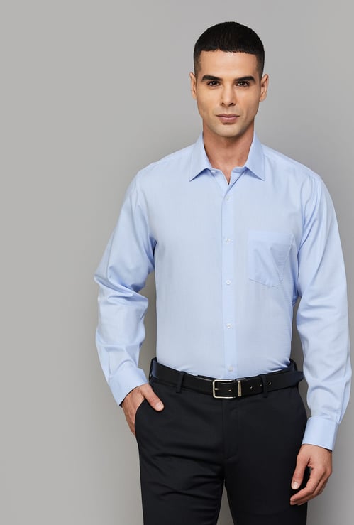 VAN HEUSEN Textured Regular Fit Formal Shirt