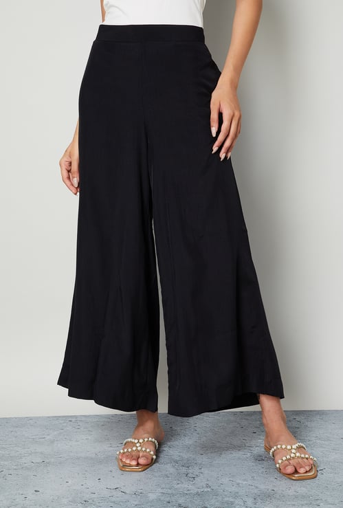 MELANGE Solid Elasticated Palazzos