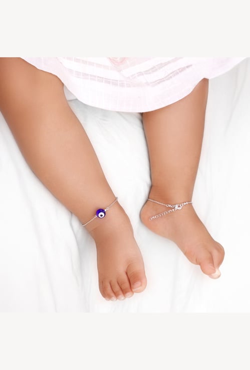 GIVA Evil Eye Cutie Sterling Silver Anklet