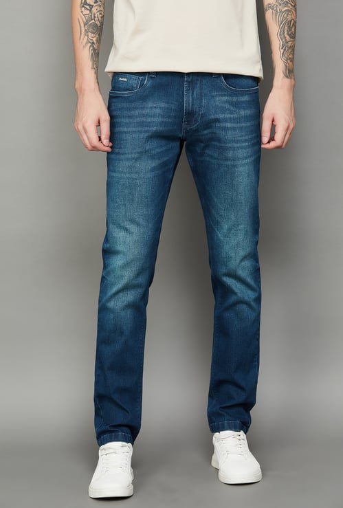 RARE RABBIT Washed Slim Tapered Jeans