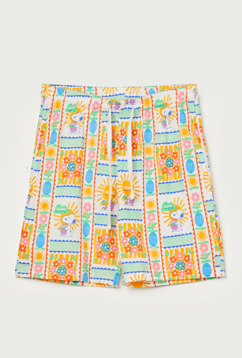 KIDSVILLE Girls Snoopy Printed Skorts