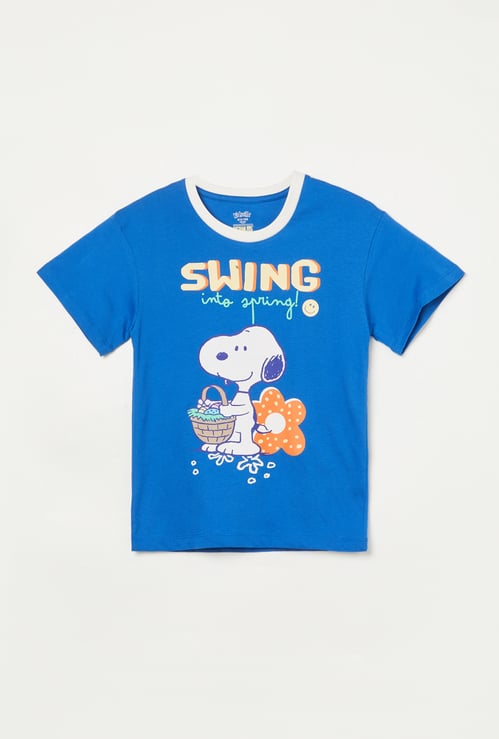 KIDSVILLE Girls Snoopy Print T-shirt