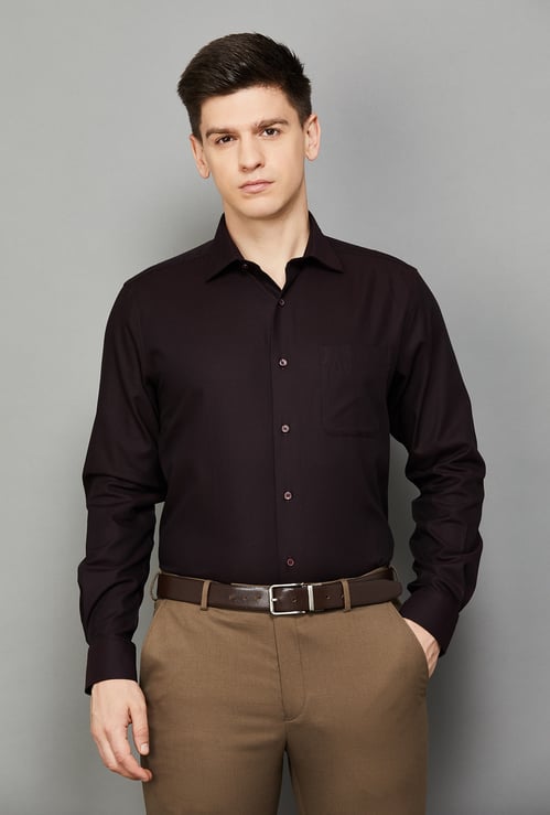 PARK AVENUE Solid Regular Fit Formal Shirt