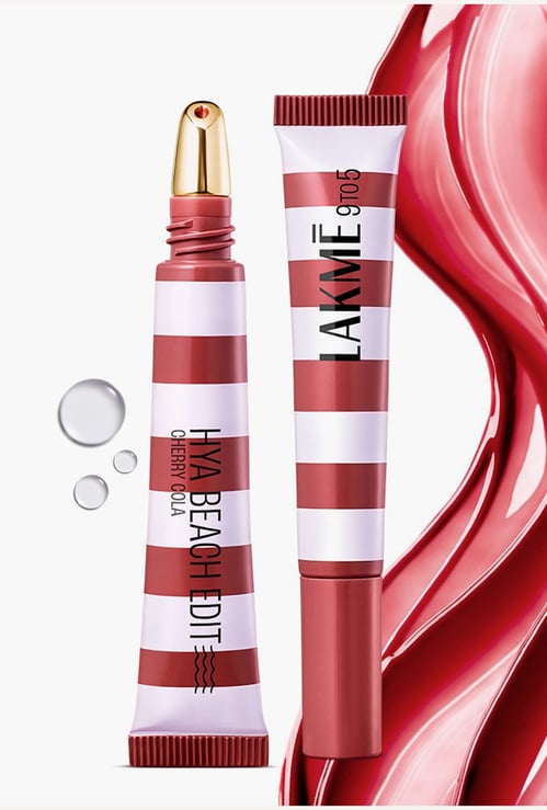 LAKME 9to5 Hya Matte Beach Edit Lip Gloss Stain - 5 Cherry Cola - 10ml