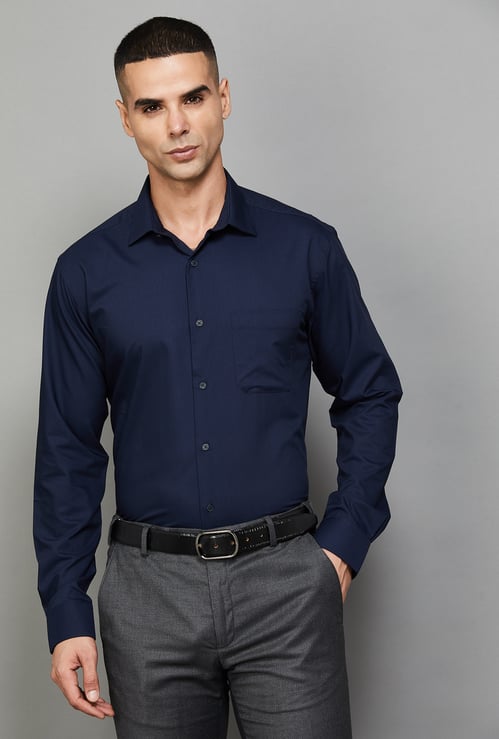 PARK AVENUE Solid Slim Fit Formal Shirt