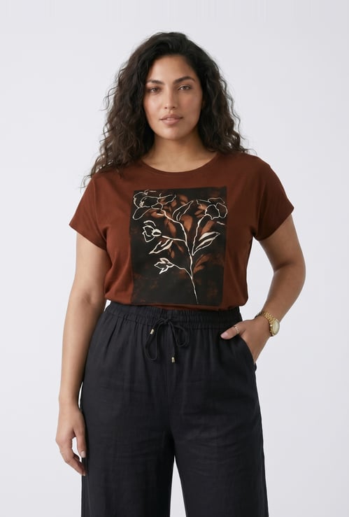 NEXUS Floral Graphic Print T-shirt
