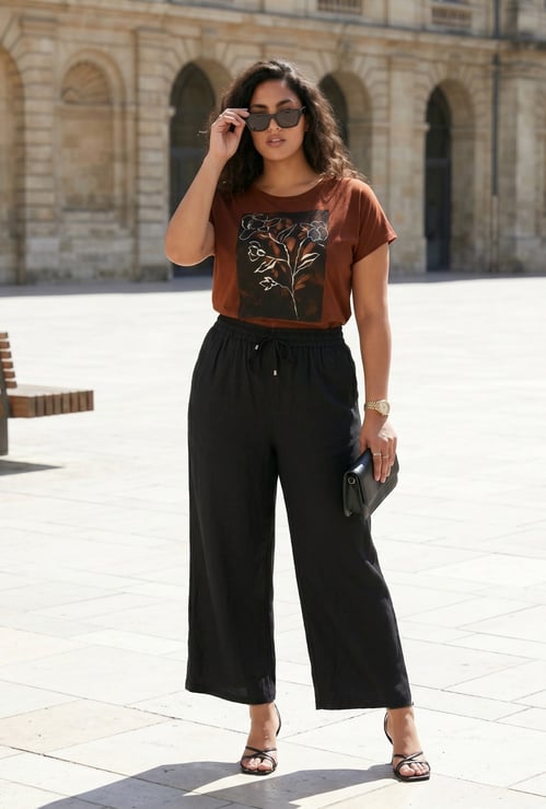 NEXUS Floral Graphic Print T-shirt