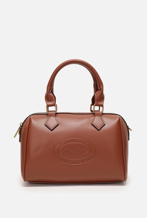 ALLEN SOLLY Embossed Handheld Bag