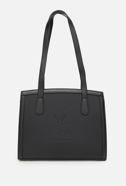 ALLEN SOLLY Solid Laptop Bag
