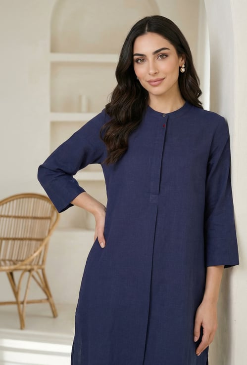 W Solid Straight Kurta
