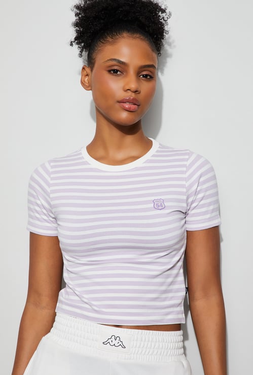 KAPPA Striped Crop T-shirt